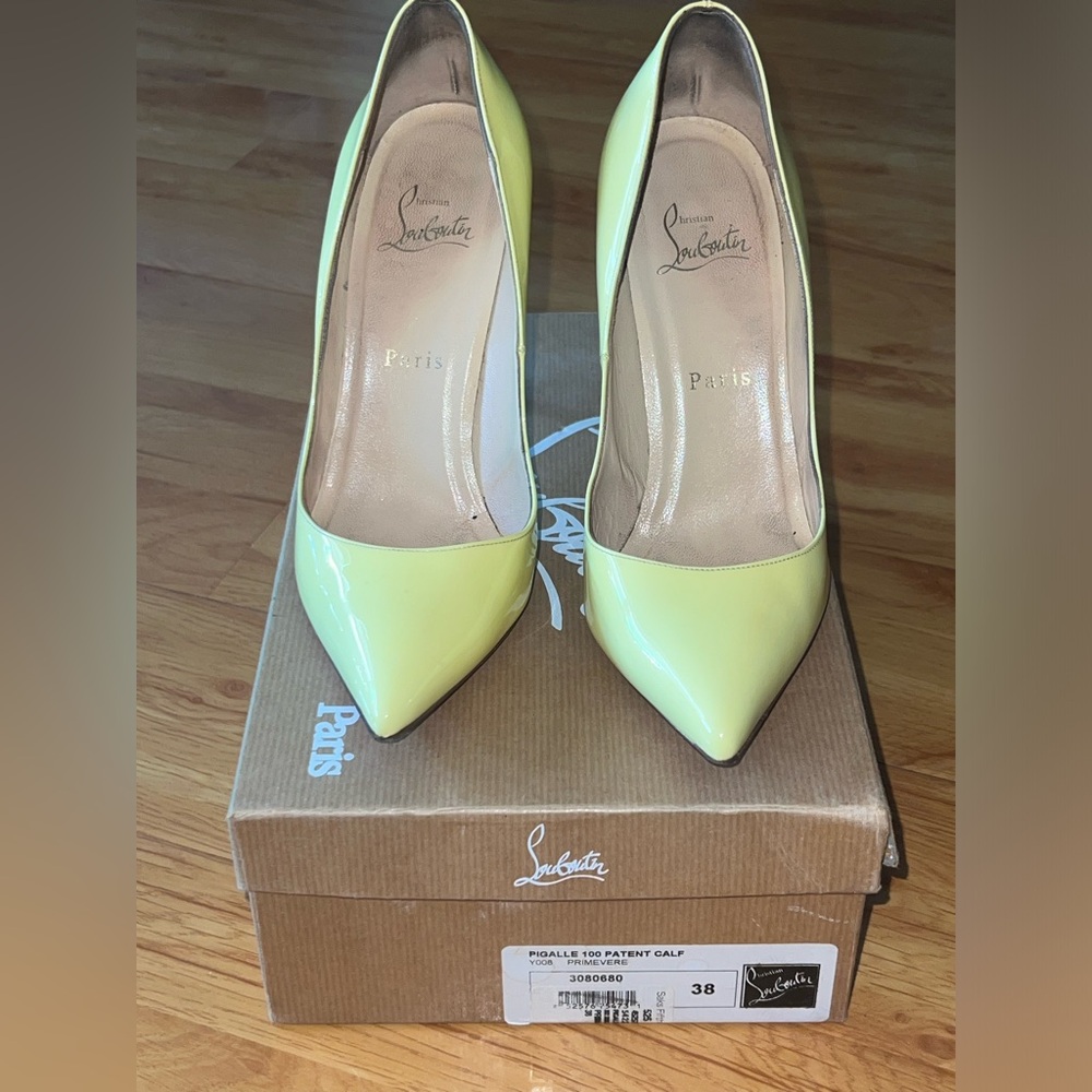 Yellow Christian louboutin heels